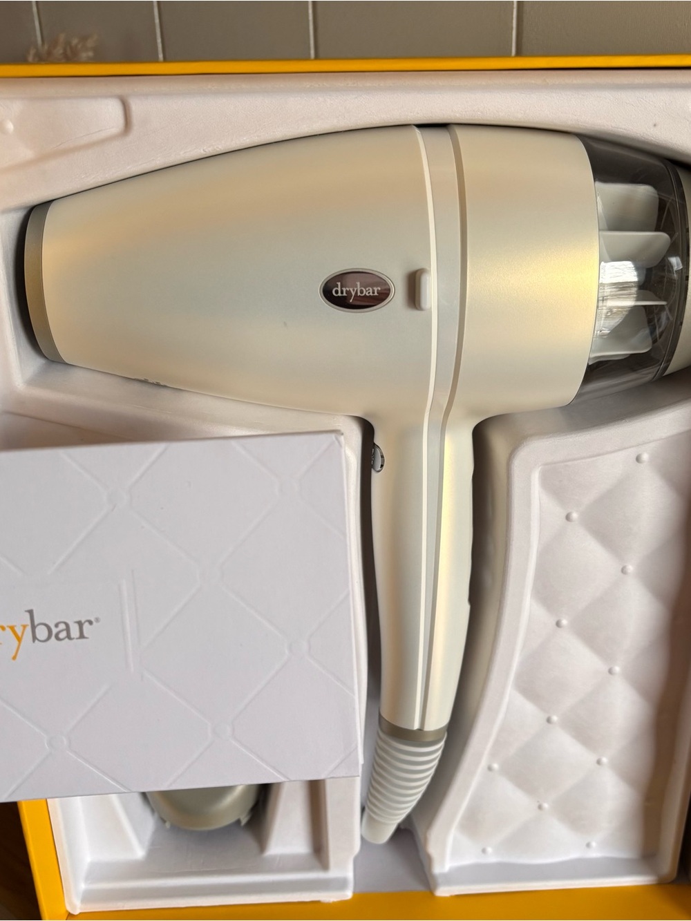 Drybar Reserve Ultralight Hair Dryer in White and Silver